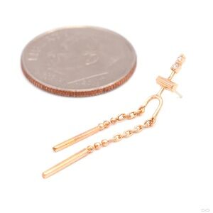 Twin Flame Press-fit End in Yellow Gold from Pupil Hall with diamonds